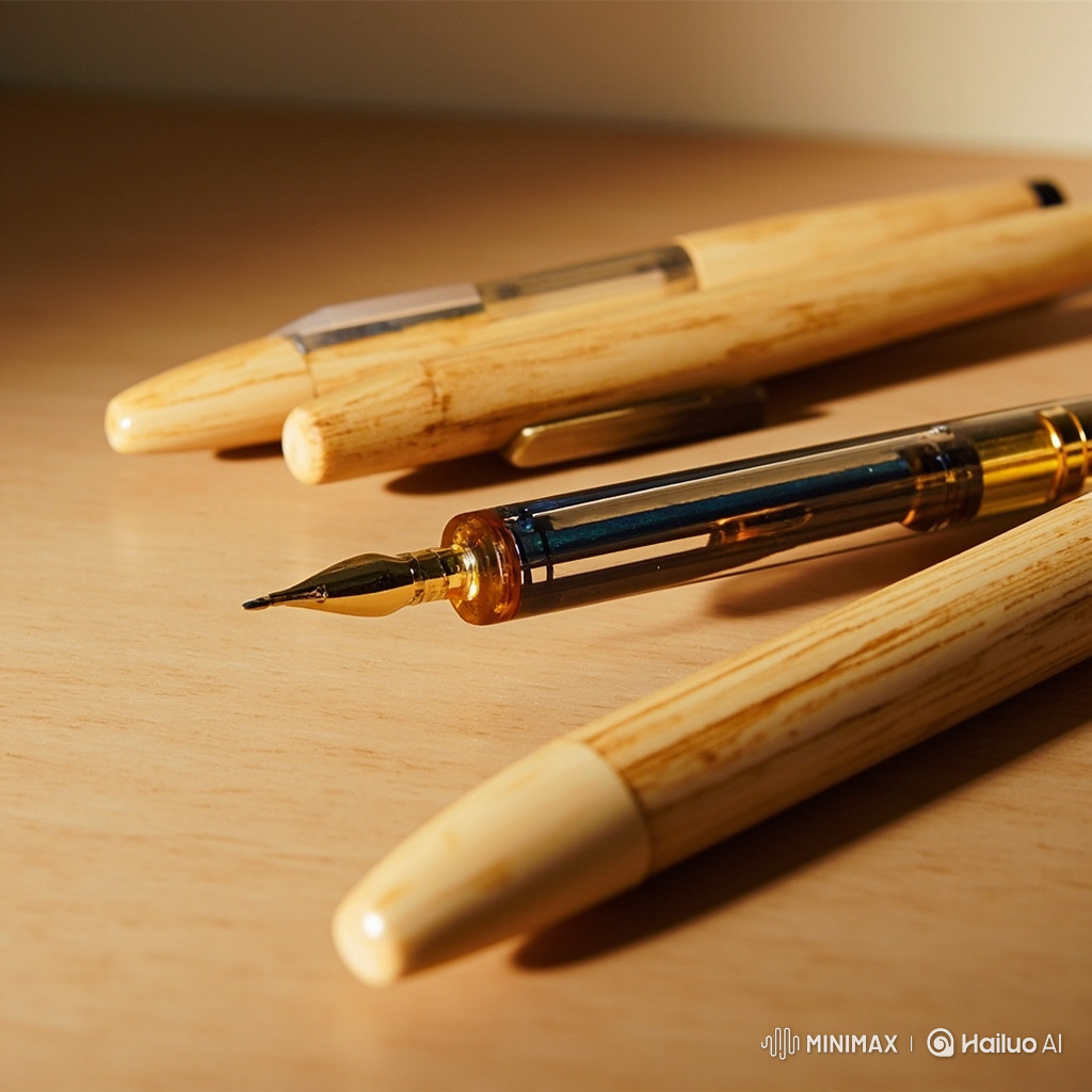 Bambus Kuglepen Sæt